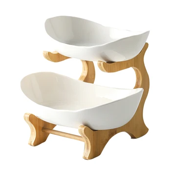 

1pc Double Layer Fruit Basin Kitchen Vegetable Fruit Cleaning Storage Tray Drain Heighten Bottom Stable