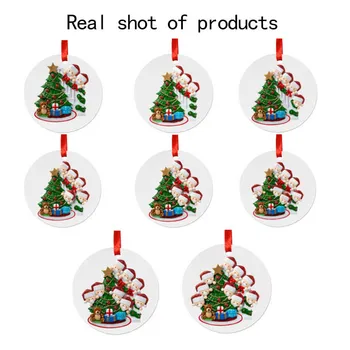 

Christmas Family Ornament Decorations Masked Hand-washed Christmas Tree Hanging Flag 2 3 4 5 Resin Personalized Survivor