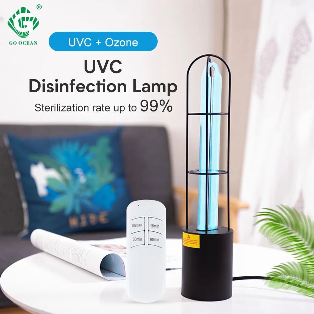 

32W 220V UVC Light Sterilizer Quartz Tube Ultraviolet Disinfection Lamps Remote Control Timing Ozone Germicidal Lamp Household