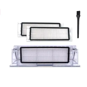 

Dust Box For Xiao mi Robot Vacuum Cleaner Dustbin Box With Hepa Filters Black Brush Sweeping Machine Accessories