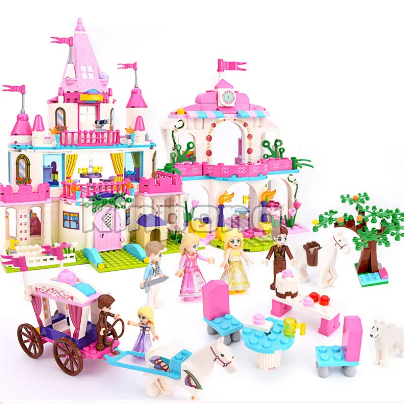 

Elsa Ice Castle Princess Anna Ariel The Little Mermaid of Building Blocks for Girl Compatible Legoinglys Friends Kids Model Toys