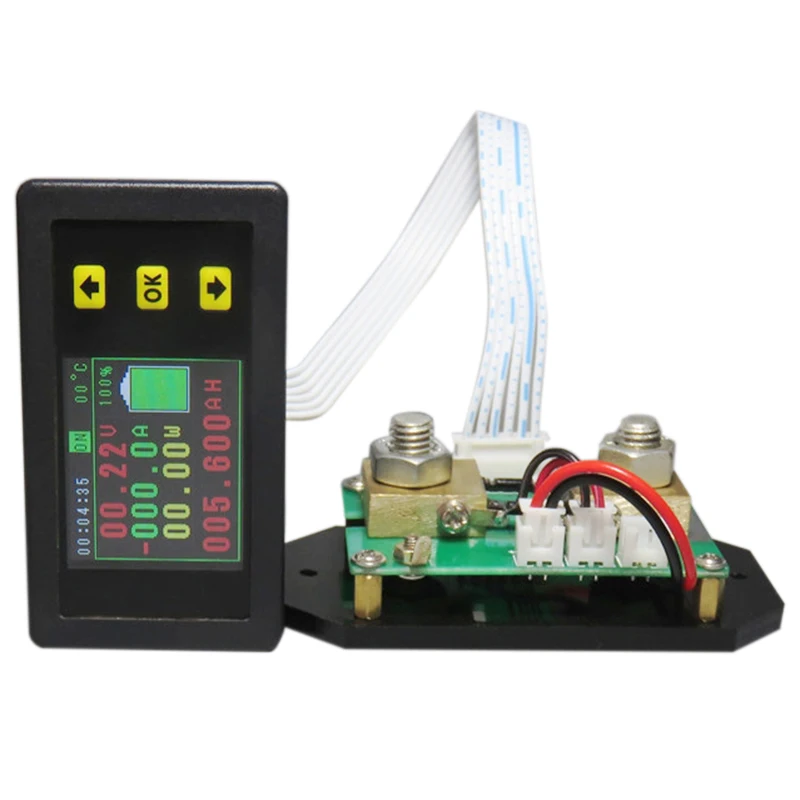 Постоянного тока 120 в ЖК дисплей комбинированный измеритель напряжения ток кВт ч