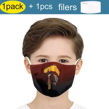 

Halloween Pumpkin Print Cotton Breathable Multi-Purpose Face Cover Reuseable Face Mask Cloth Mouth Mask Washable Mouth Cover Fac