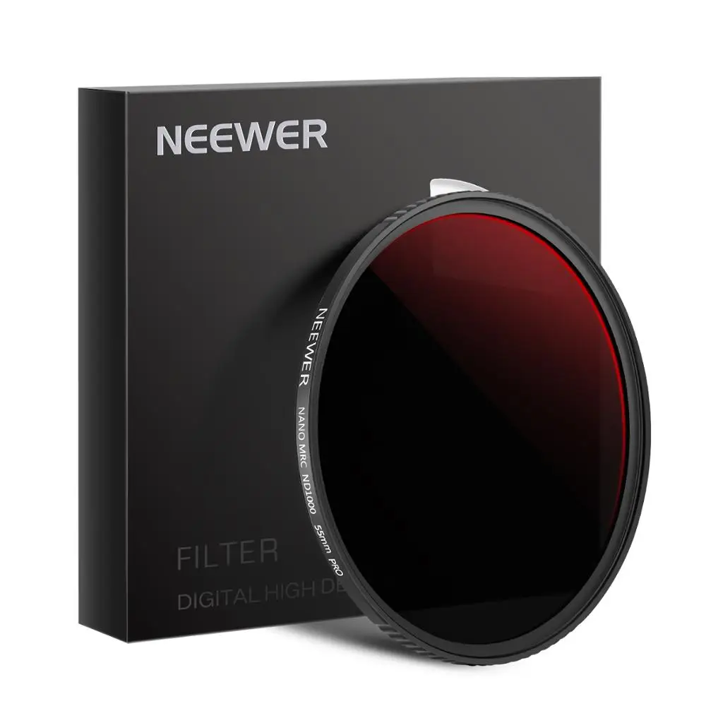 Фильтр Neewer 55 мм PRO ND1000 фильтр ND с 10 остановками и нейтральной плотностью для