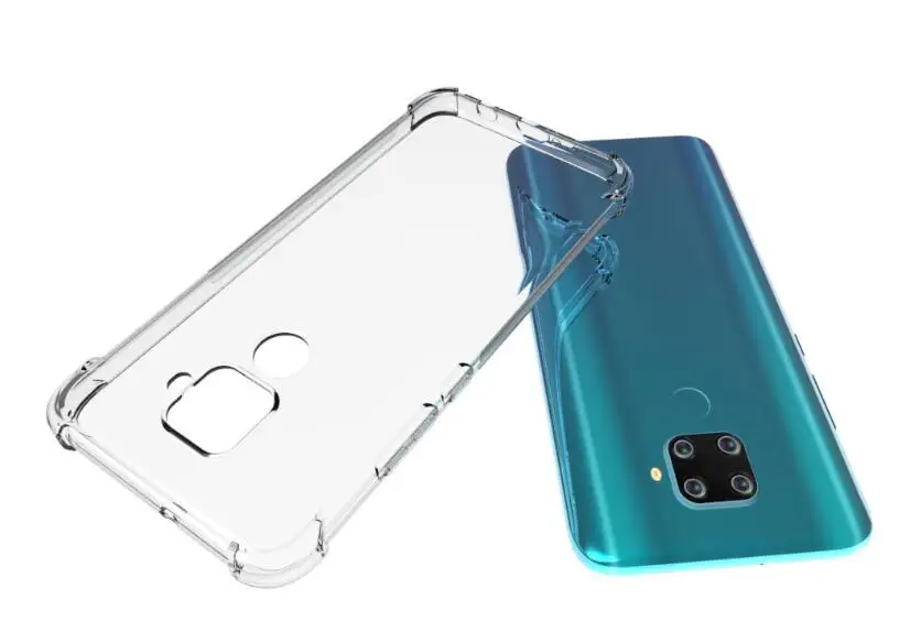 Для huawei mate 30 Lite& huawei nova 5i Pro Чехол+ закаленное стекло Мягкий ТПУ гелевый защитный силиконовый прозрачный чехол для телефона