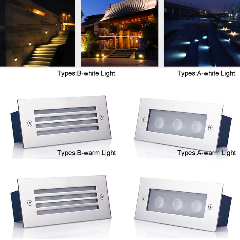 85-265V LED Buried Inground Wall Recessed Light Garden Outdoor Deck Path