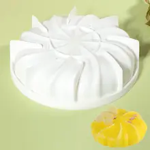 Новинка, 3D силиконовая форма для торта, 19,5x19,5x5,5 см, круглая форма, форма для выпечки, форма для торта, форма для посуды, форма для выпечки, инструменты для украшения