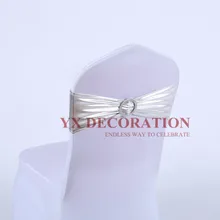Colorful Bronzing Metalic Lycra Band Spandex Chair Sah For Chair Cover Wedding Event Decoration
