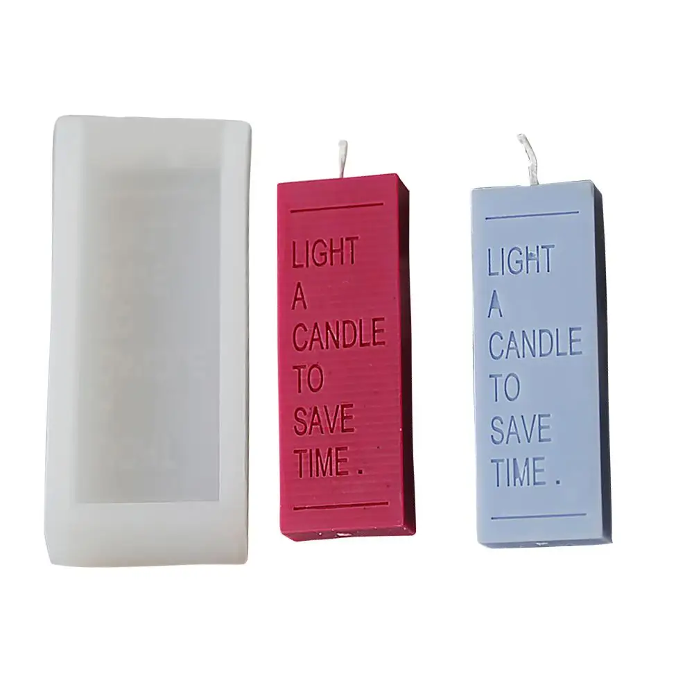 

Rectangle Letter Candle Mold INS Popular Style Simple Cool Color Style Scented Candle Mold DIY Cake Aromatherapy Candle Mold