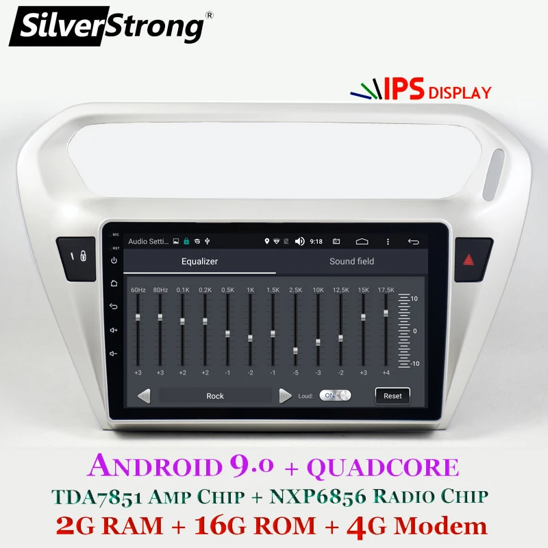 Cheap SilverStrong IPS Android9.0 Car Radio For PEUGEOT 301 Android Car GPS for CITROEN Elysee Audio Headunit GPS Navi option DSP 5