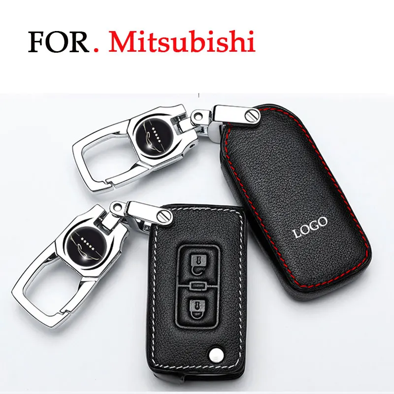 

Car Key case For Mitsubishi Outlander ASX Lancer -ex Eclipse Cross2019 Zinc alloy keychain protection Car key auto Accessories