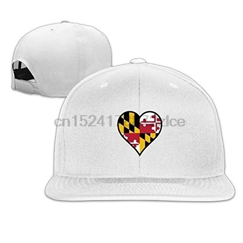 Мужская и Женская Повседневная облегающая Кепка с изображением сердца Мэриленда и флага