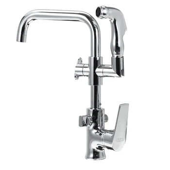 

New Kitchen Faucet Pull Out Nozzle Water Mixer Faucet Single Handle 2 Outlet Shower Swivel Tap Kitchen bathroom faucet home