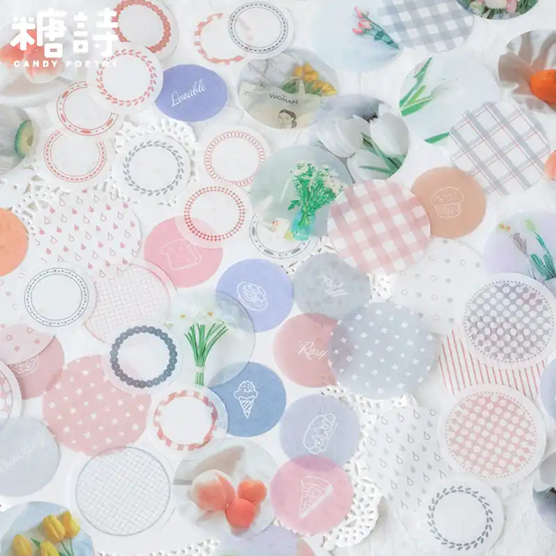 30-45лист/упаковка милые серии/креативные/Конфеты/точка дождя/звезда/решетка Лилия/INS стиль/Руководство/дневник запись/DIY/декоративные наклейки/стикер пакет