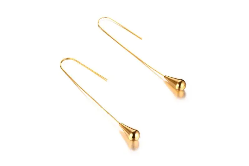 Meaeguet Simple Tassel Long Drop Earring For Women Water Drop Dangle Earrings Jewelry Bijoux Brincos (8)