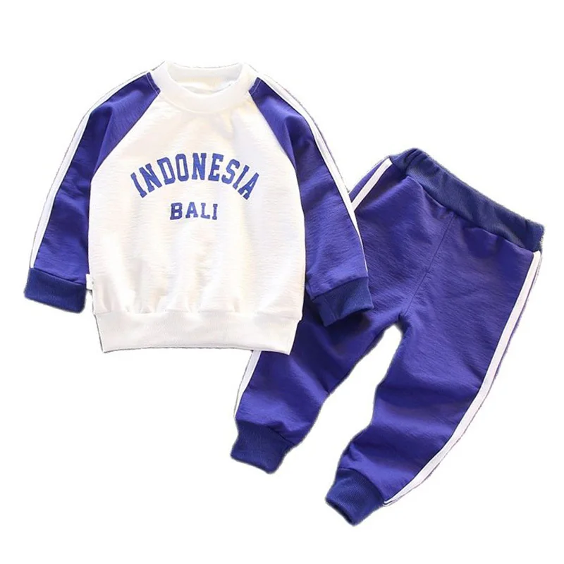 

Kids Sets Autumn Boys Girls Sweater Clothes Spring Fashion Sport Printing Baby Long-Sleeved Pullover Children Clothes suits
