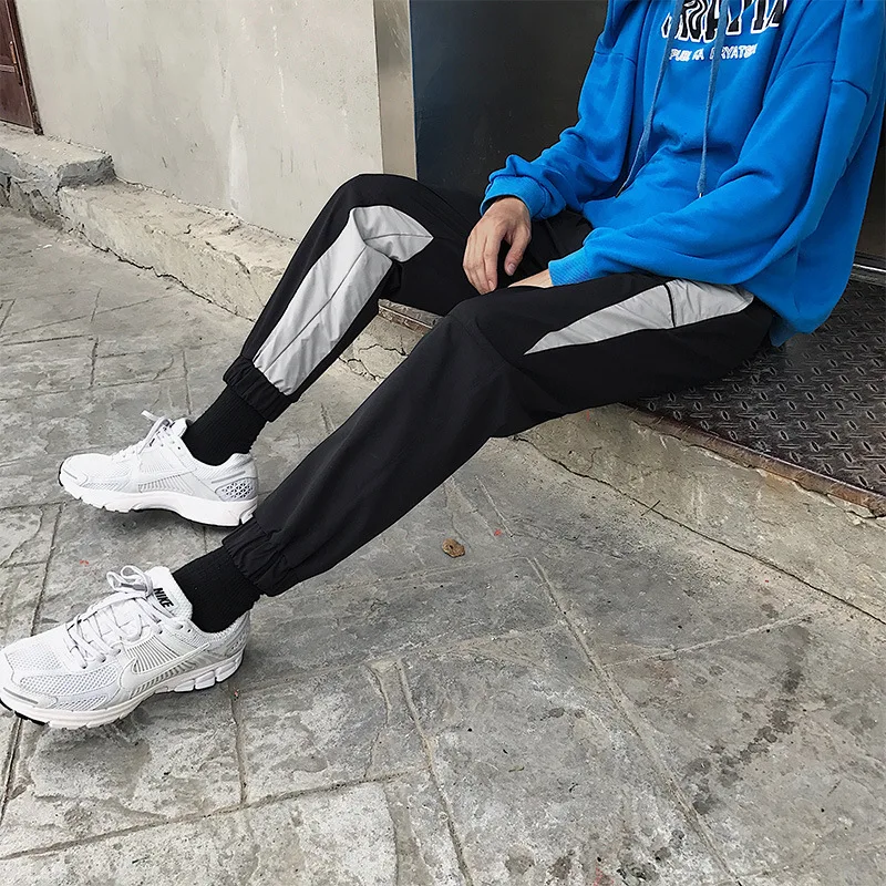 

2020 New Style MEN'S Casual Pants Japanese-style Loose-Fit Harem-Style Two-color Joint English Lettered Printed Bouquet Foot Tro
