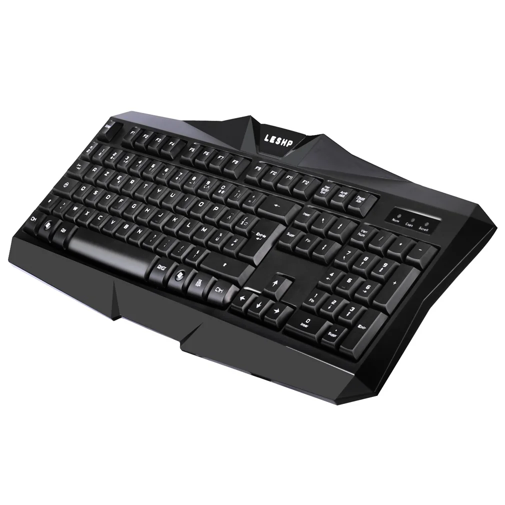 Black Portable Lightweight Smooth Comfortable Full-Size USB interface Wired Game Gaming Mouse Keyboard Set With Mouse