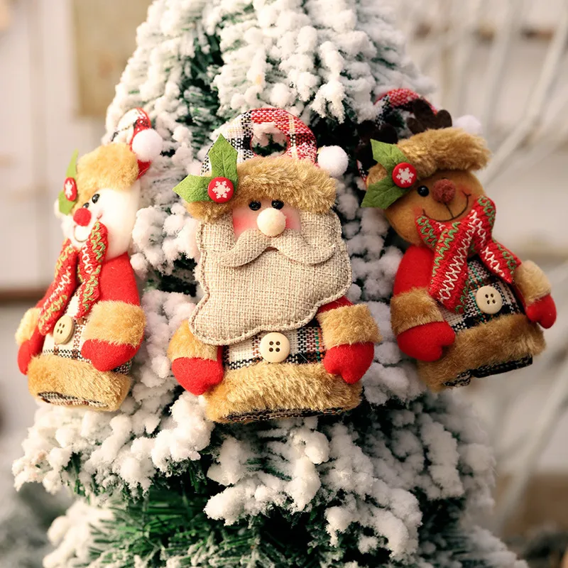 Navidad кукла снеговик кулон безделушки Висячие Noel ремесла украшения для рождественской елки украшения для дома Рождество год подарок