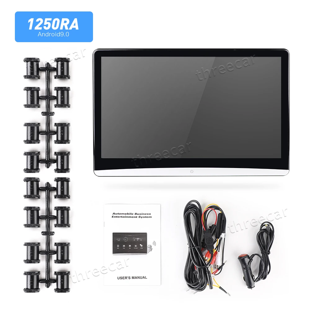 12,5 дюймов Android 9,0 Автомобильный подголовник монитор 1920*1080 HD 1080P видео ips сенсорный экран wifi BT USB SD HDMI FM MP5 видео плеер
