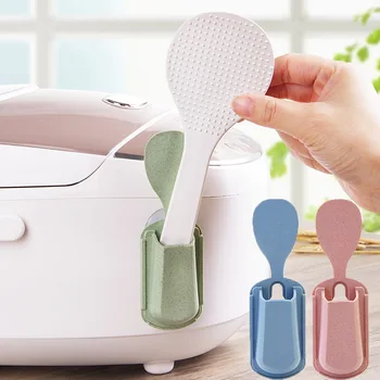 

Kitchen Sucker Deconstructable Rice Spoon Seat Rice Spoon Storage Rack Can Suck Rice Cooker Suction Pot Wall Rice Spoon Rack