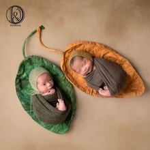 D& J Новое одеяло с большими зелеными листьями для новорожденных реквизит для фотосъемки мягкая корзина наполнитель аксессуары для фотосессии