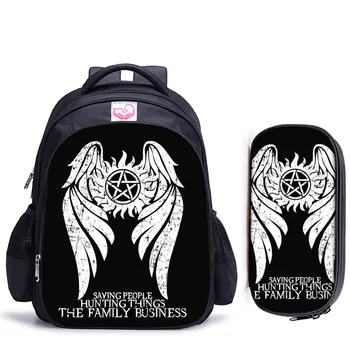 

16 Inch Supernatural Dean Sam Winchester Backpack for Teenage Girls Boys Book Bag Mochila Travel Bag Children School Backpacks