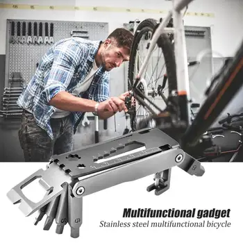 

Stainless Steel 17 in 1 Screwdriver Spoke Wrench Multi-functional Bicycle MTB Bike Repair Tool Folded Cycling Accessories