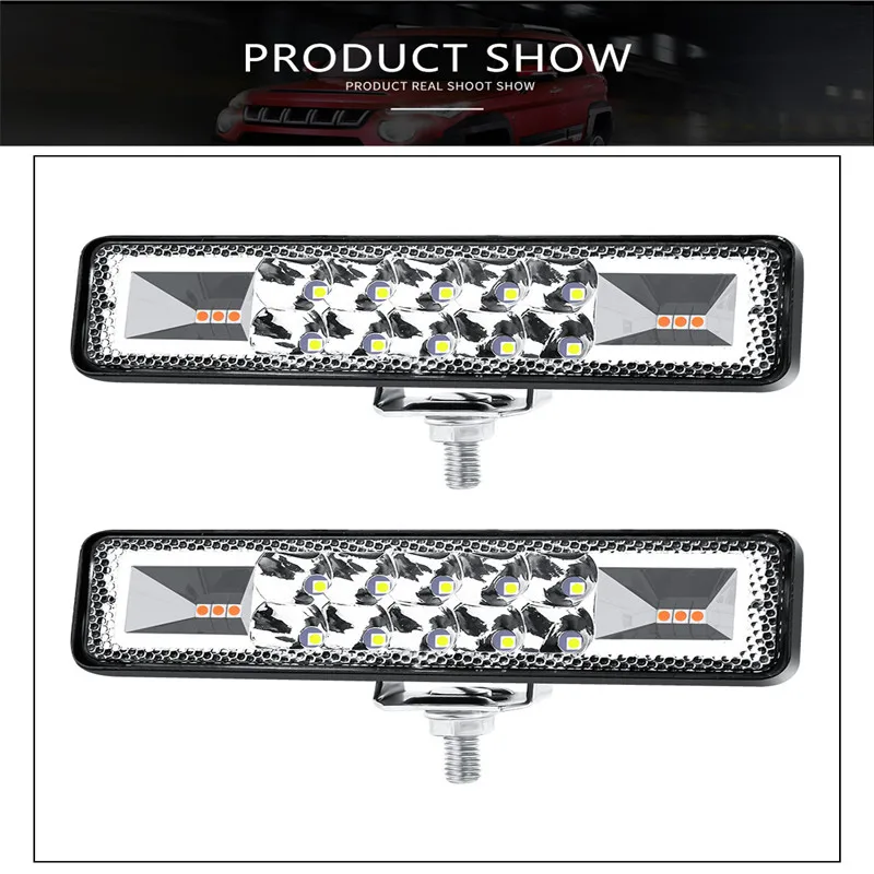 

Car LED Work Light 6-inch 16LED Flashing Left and Right Daytime Running Light Auxiliary Light Modified Light Led Bar Car Light