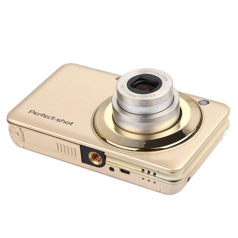 24MP подарки цифровая литиевая батарейка для камеры оптический зум фото Портативный Анти-встряхивание компактный высокой четкости красочная видео запись - Цвет: Gold