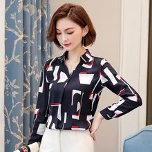 Ymwmhu S-4XL Blouse Women Long Sleeve Slim Fit Shirt Turn-down Collar Autumn and Spring Women Shirt Korean Style Tops Plus Size