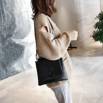 

New Fashion Handbag Multi-function Solid Color Women Retro Crossbody Bags PU Leather Classic Purse Shoulder Messenger Handbag