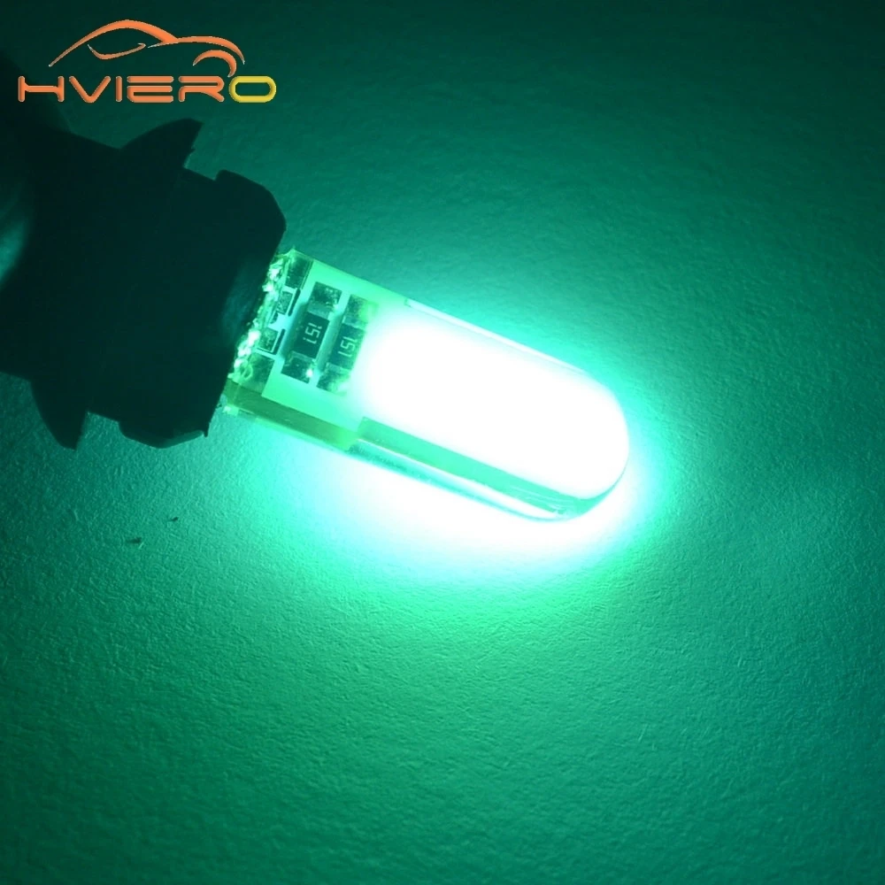 Hviero T10 194 2825 WY5W W5W COB LED Silica gel Waterproof Wedge Light Car marker light reading dome Lamp Auto parking bulbs 12V