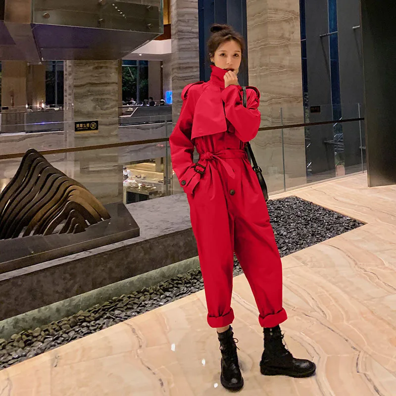 Spring Autumn Women Long Sleeve Shirt Jumpsuits Female Streetwear Hip Hop Plus Size Overalls Rompers Trousers Cargo Pants Sets Spring Autumn Women Long Sleeve Shirt Jumpsuits Female Streetwear Hip Hop Plus Size Overalls Rompers Trousers Cargo Pants Sets