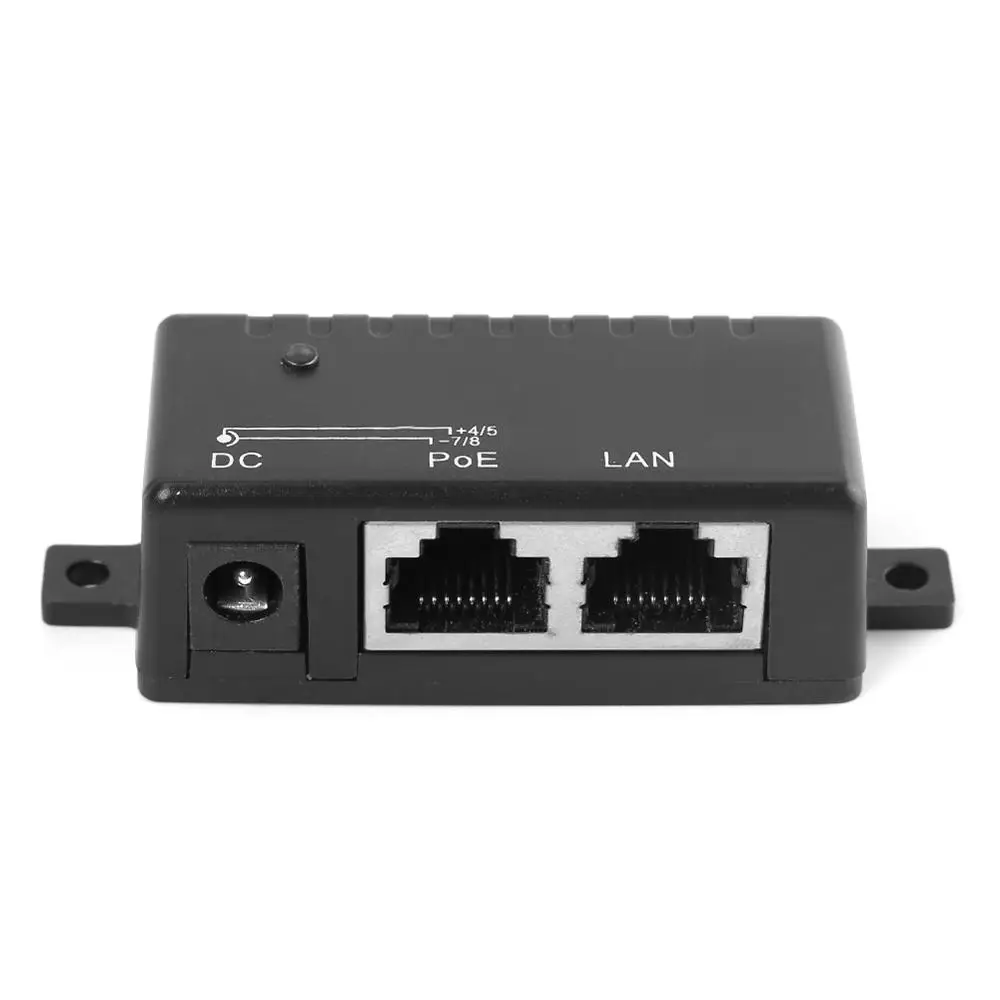 Прочный Ethernet RJ45 PoE, сплиттер, инжектор 1000 Мбит/с PoE сплиттер PoE инжектор RJ45 пассивный DC 5,5 мм x 2,1 мм разъем адаптера - Цвет: A