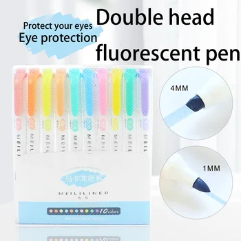 

Water-based multi-color student art pen Double-headed highlighter set 25-color box color highlighter pen creative Macron marker