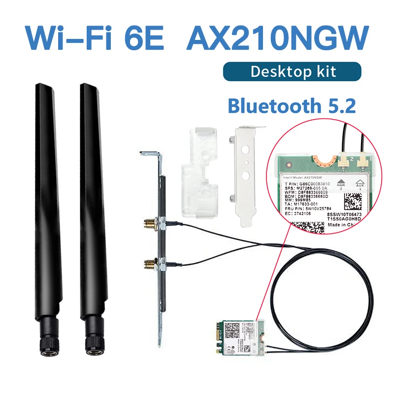 sem fio e placa intel ax210ngw 2.4g 5g 802.11ax bluetooth 5.2