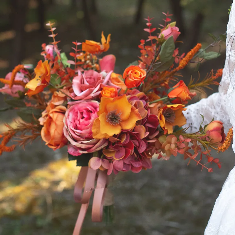 bouquet artificial nupcial falso bride bouquet mariage ramos novia 2022 flores seca
