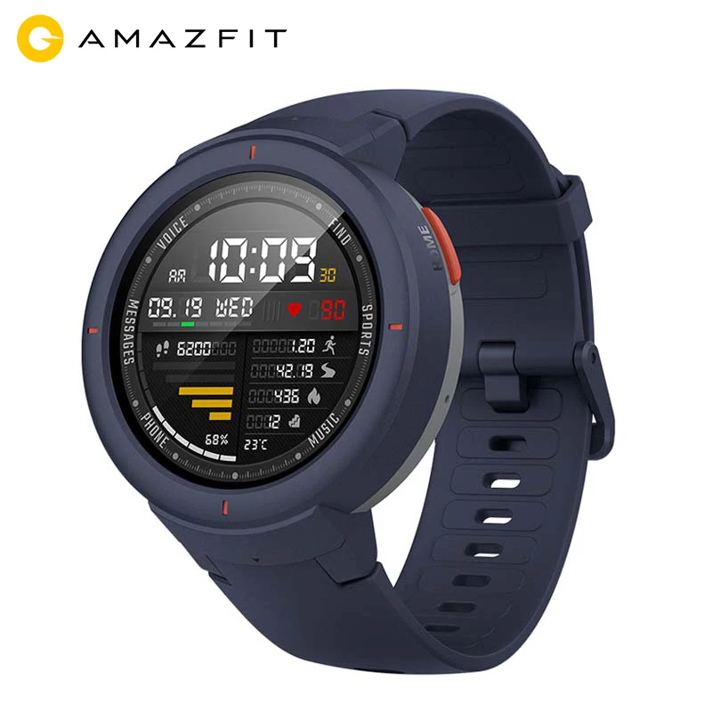 US $102.28 Amazfit Verge Sport Smart Watch GPS GLONASS Heart Rate Monitor Smart Message Push For Android Phone IOS Global Version