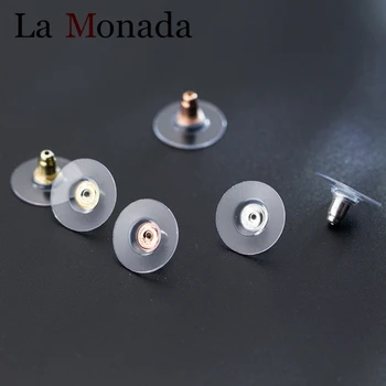 

1Pair High Quality 925 Silver Earring Back Plug Earrings Settings Base Ear Studs Wholesale Findings DIY Jewelry