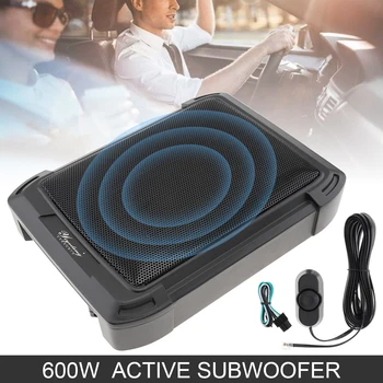 

10 Inch 600W Slim Car Audio Active Car Subwoofer Under Seat Speaker Loudspeaker Bass Stereo Speaker Low Distortion Amplifier