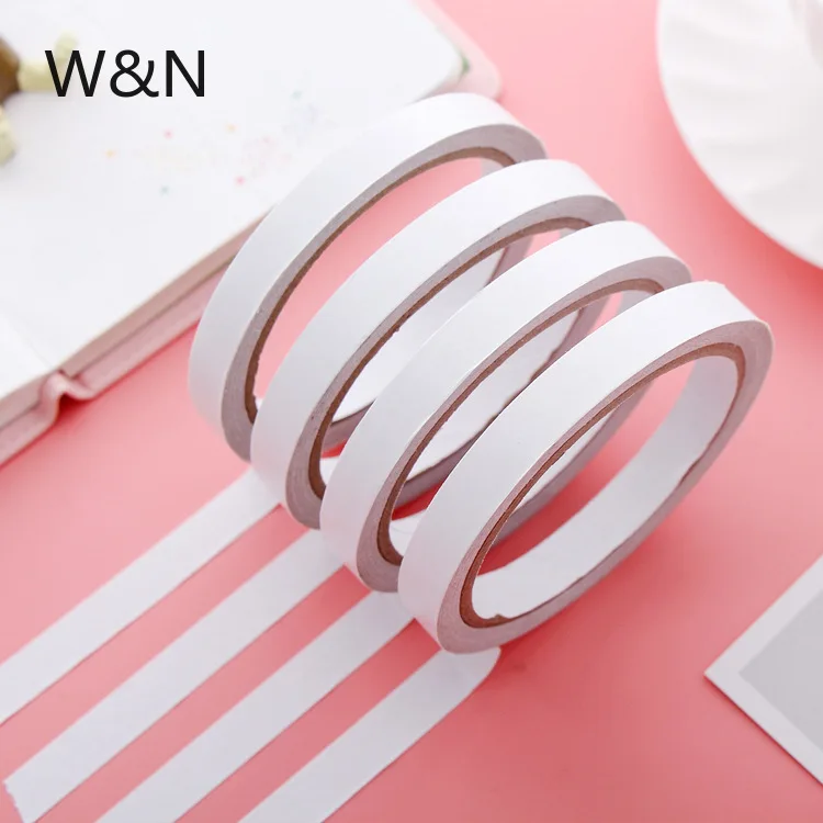 Cinta adhesiva de doble cara transparente de 12m de largo, cinta adhesiva fina superfuerte para decoración artesanal, suministros multifuncionales para oficina y escuela