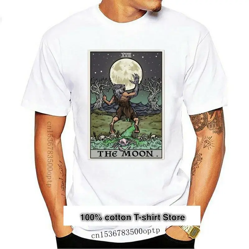 Camiseta de Tarot hombre lobo para Хэллоуин ropa Готическая la Luna talla grande Design Fun готический nueva |