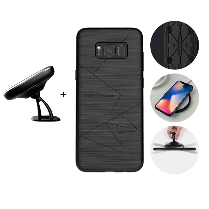 For Samsung S8 Для Samsung Galaxy s8 s8 plus NILLKIN qi Беспроводное зарядное устройство pad+ магнитное Беспроводное зарядное устройство приемник крышка портативное зарядное устройство pad - Цвет: For Samsung S8