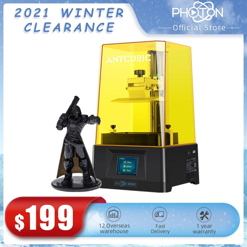 Монохромный высокоскоростной 3D принтер Anycubic Photon Mono 6 дюймов 2K ЖК дисплей большой