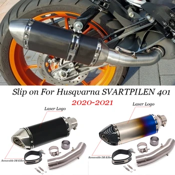 Slip on For Husqvarna SVARTPILEN 401 2020-2021 Motorcycle Exhaust System Modified Muffler Escape Stainless Steel Mid Link Pipe