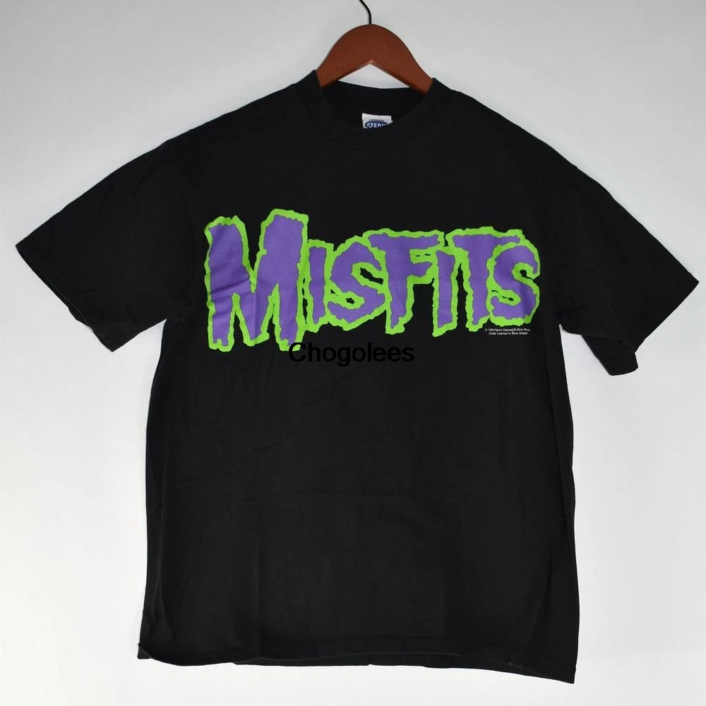 Rare Vintage 1999 Misfits T Shirt Glen Danzig Blue Grape Vibrant