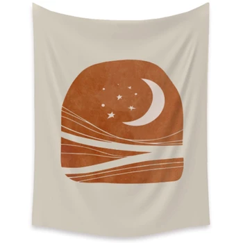 

Wall Carpet Start and Moon Boho Decor Farmhouse Homestay Decoration Nordic Wall Hanging