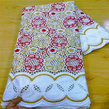 

5 Y Swiss lace fabric 2020 heavy beaded embroidery African lace fabrics 100% cotton fabric Swiss voile lace in Switzerland 3L862