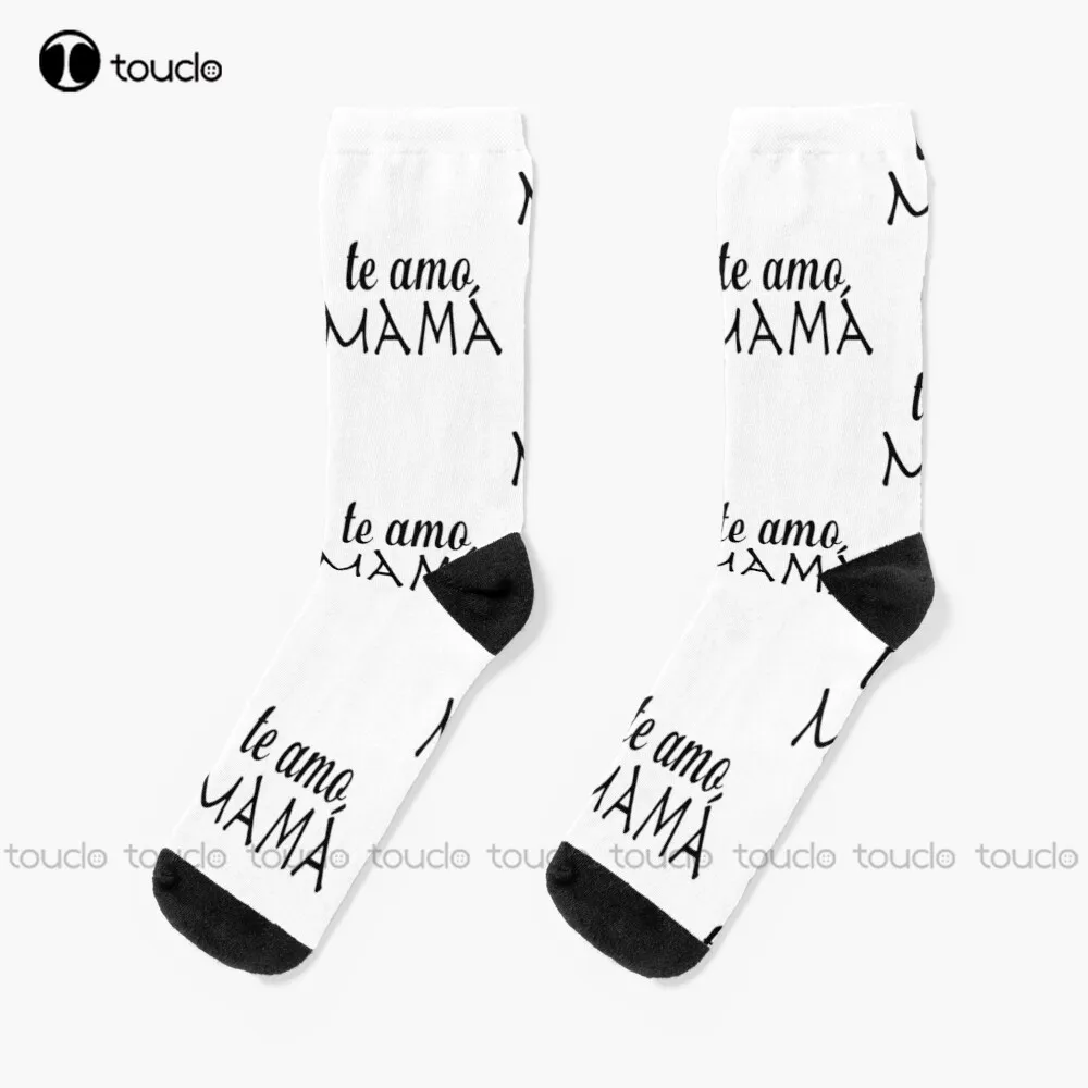 

Te Amo Mama Socks Sock Boots Christmas New Year Gift Custom Gift Unisex Adult Teen Youth Socks 360° Digital Print Women Men Sock